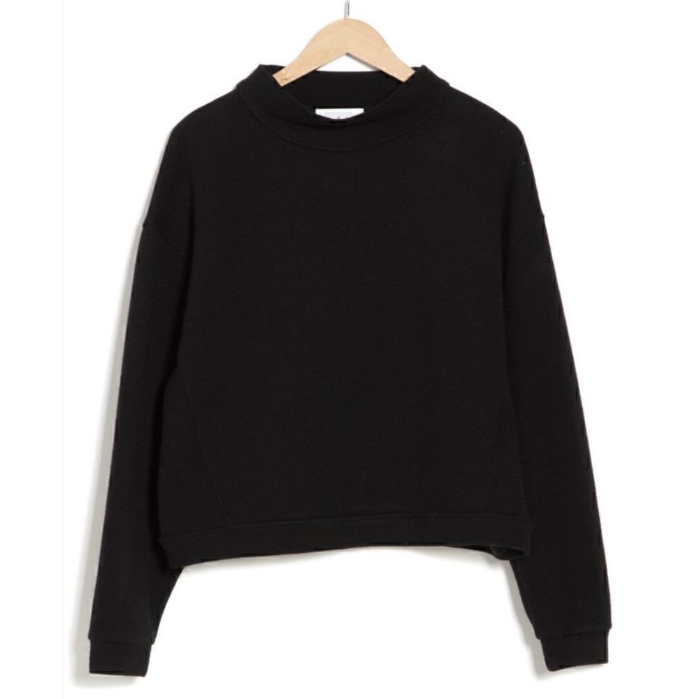 ba&sh Heather Mock Neck Pullover Wool Blend Sweatshirt NWT Size Medium